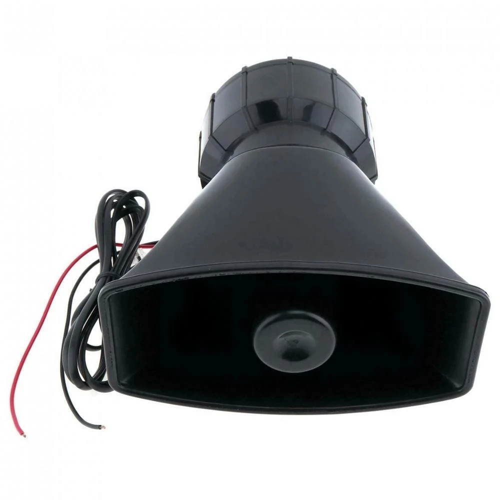 12V 7 Tone Sound Siren Horn Loud Speaker Car Truck Police Fire with MIC