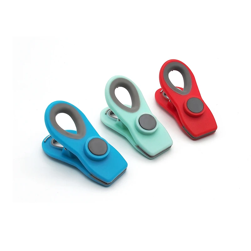 Neodymium reflex magnet chip clips magnetic / plastic magnetic chip bag clip amazon with magnet