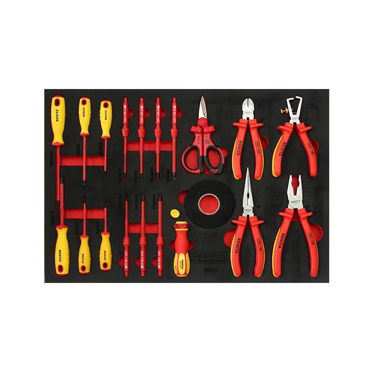 Seven-layer drawer 94-piece hardware repair tool cart new energy insulated tool cart