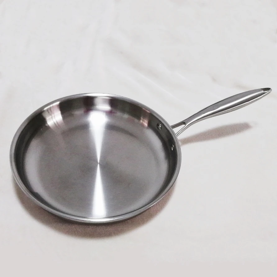 
2020 Stainless Steel 304 Induction and Cooking Pan For Kitchen metallic fry pan 