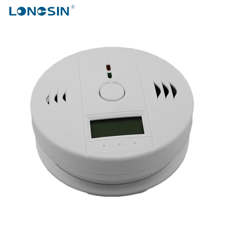 LS-858-4P LCD Display Carbon Monoxide Detectors 3 AA Battery Powered CO sensors alarm CO leakage alert CO level display