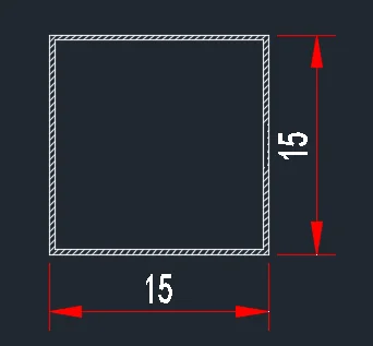 Extrusion Aluminium alloy  profile 6063-T5 thin wall thickness from 0.3-0.6mm  square tube material aluminum
