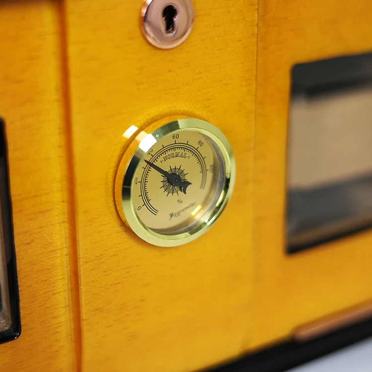Luxury Custom large High Glossy Cedar Solid Wooden Cabinet Cigar Humidor storage Box