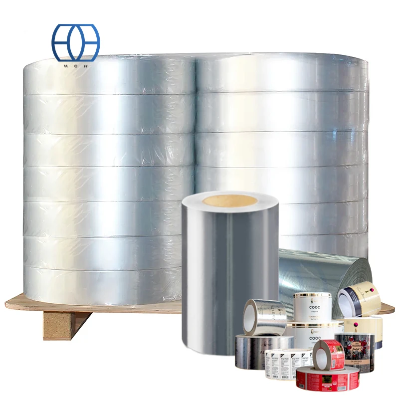 waterproof PP bright silver label jumbo roll holographic self adhesive roll