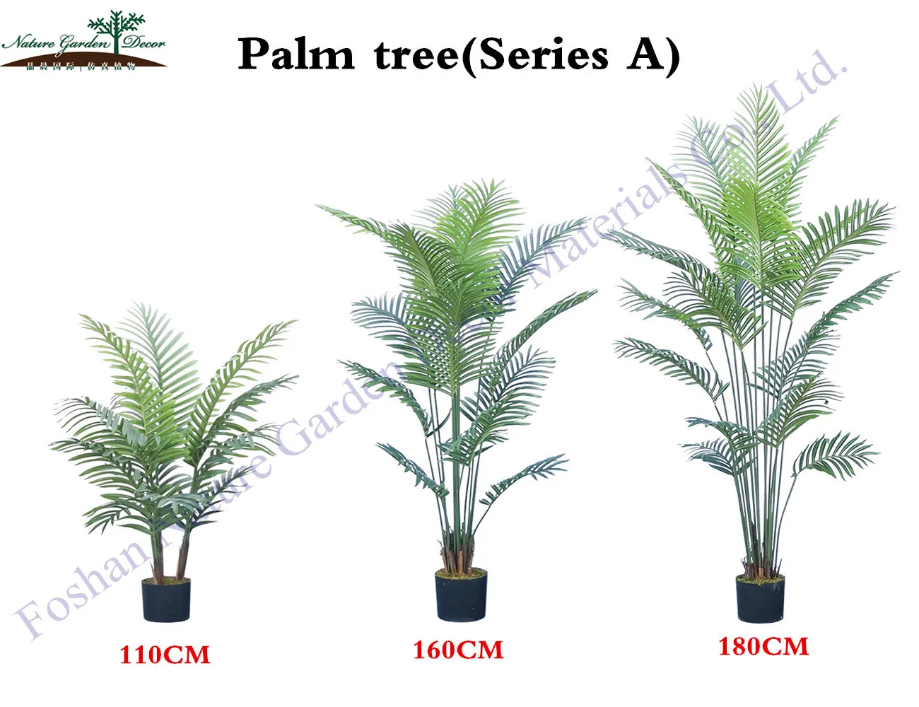Wholesale Outdoor Decoration Plastic Palm Tree Plants