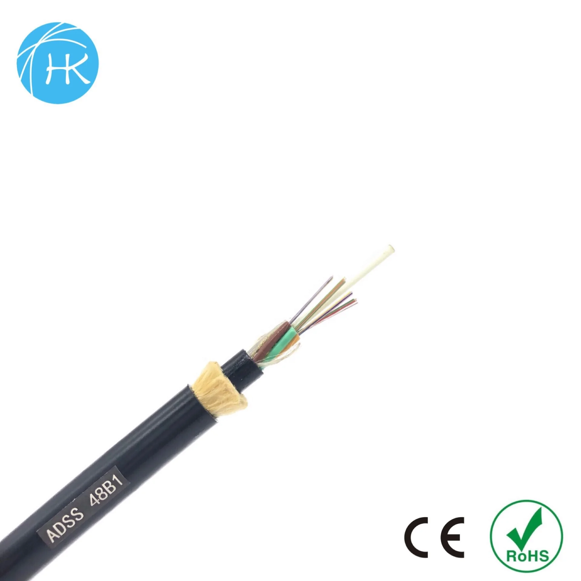 Single Mode 144 2 24 4 6 8 Adss Outdoor Price Per Meter 12 Core Fiber Optic Cable