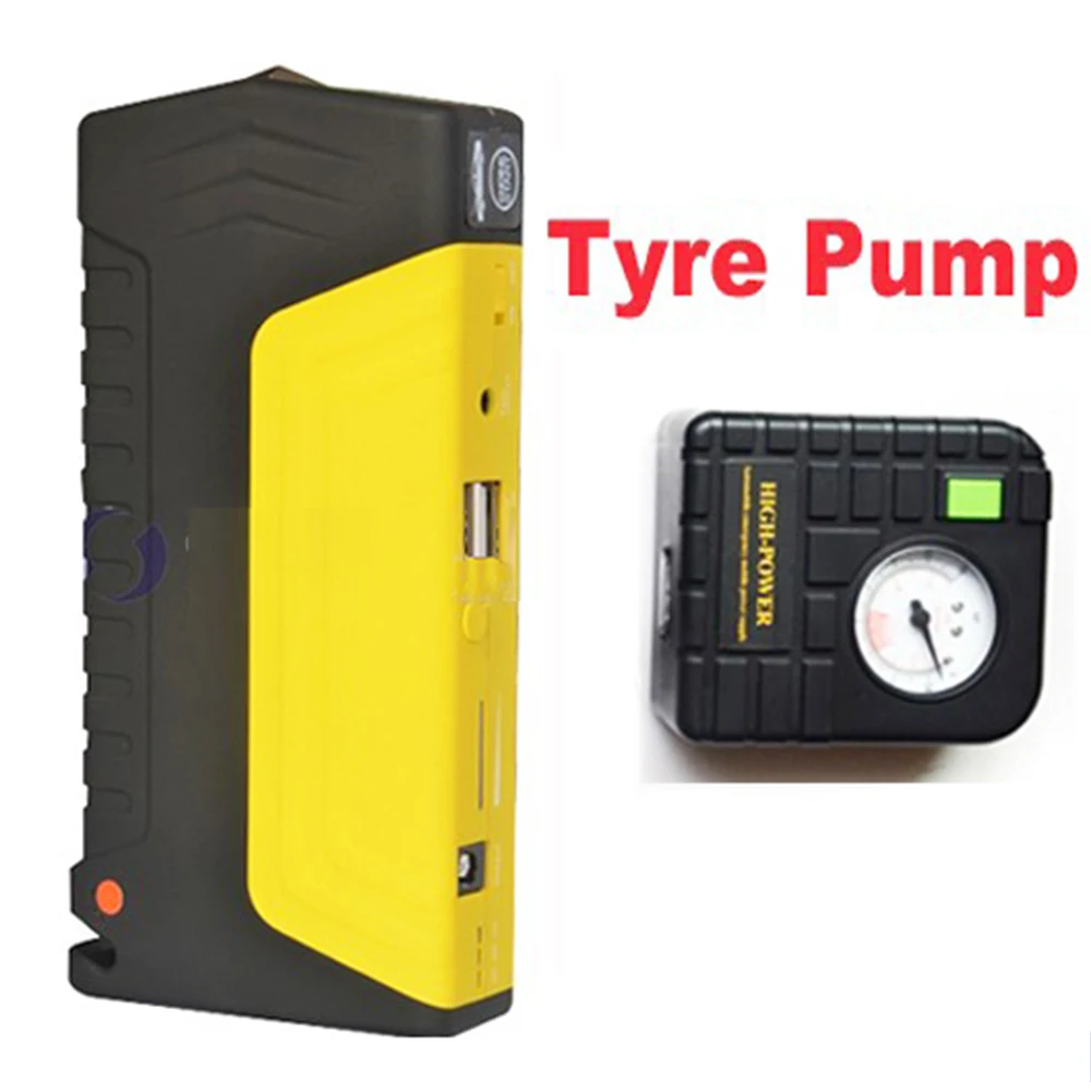 Portable Fast Car Starter Emergency Tool Vehicle 16800MAH Jump Starter 2 in 1 Tyre Compressor Car Jump Starter With Air Pump