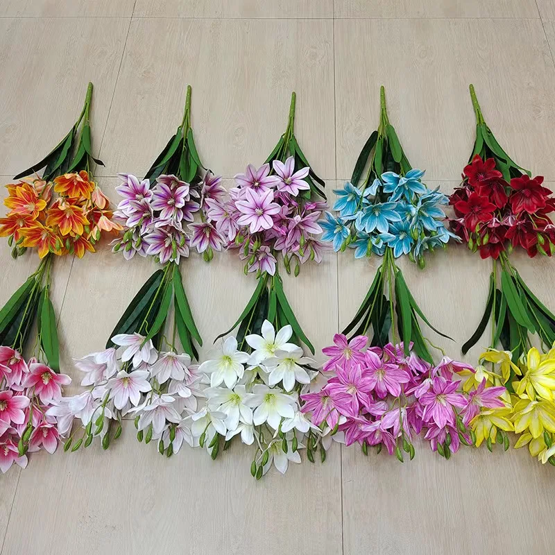 Cross-Border 3D Silk Artificial Flower Orchid Magnolia Bundle Home Decoration Easter-Hand Feeling Moisturizing 6 Millennia