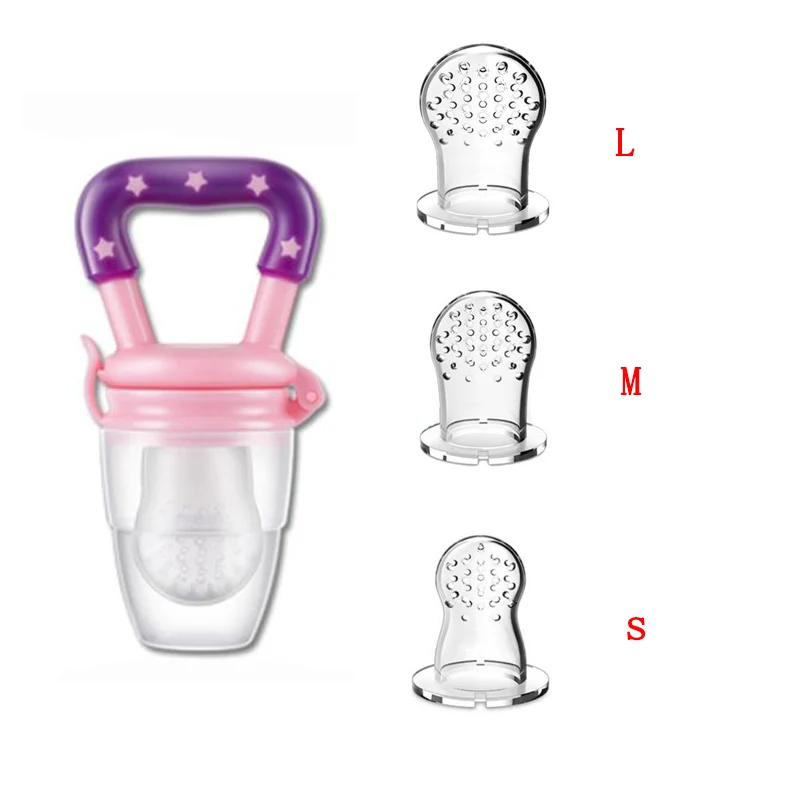 BPA Free Silicone Training Silicone Infant Teething Teether Toy baby fruit vegetable fresh food feeder pacifier