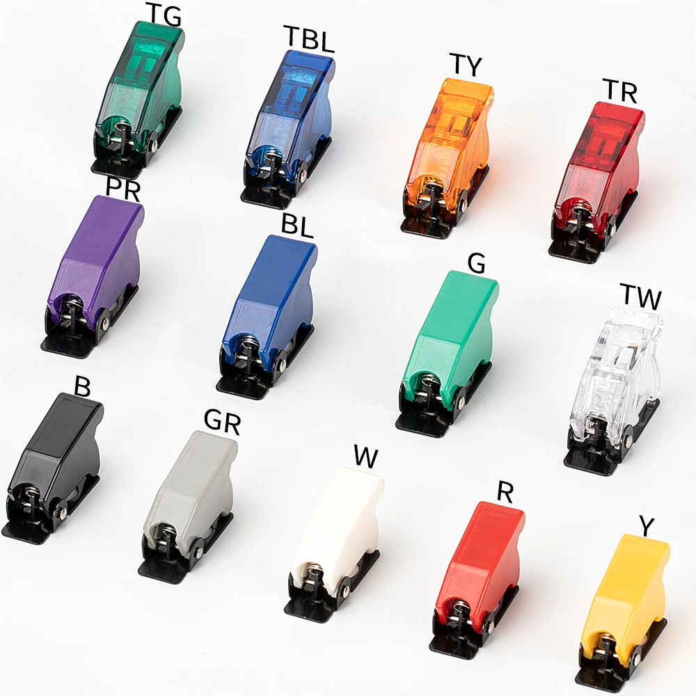 Цветной автомобильный переключатель 12 мм, защитная водонепроницаемая крышка, для тяжелых автомобилей, самолетов, светодиодная подсветка, чехлы для переключателей