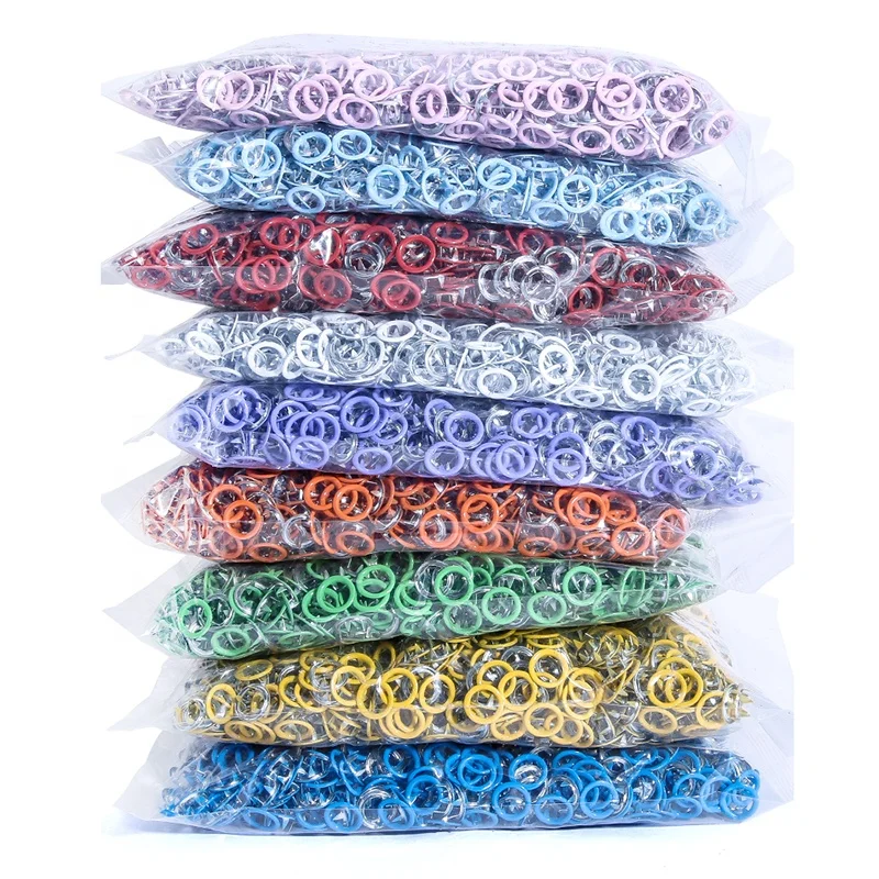 2022 DIY Paint Brass Metal Ring Prong Snap Button Black White Red Orange Yellow Green Blue Purple Pink Color