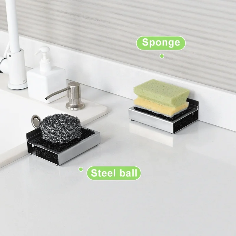 Customized Bathroom Sink Metal Soap Dish Holder Shower Hanging Self Adhesive Soap Drain Box