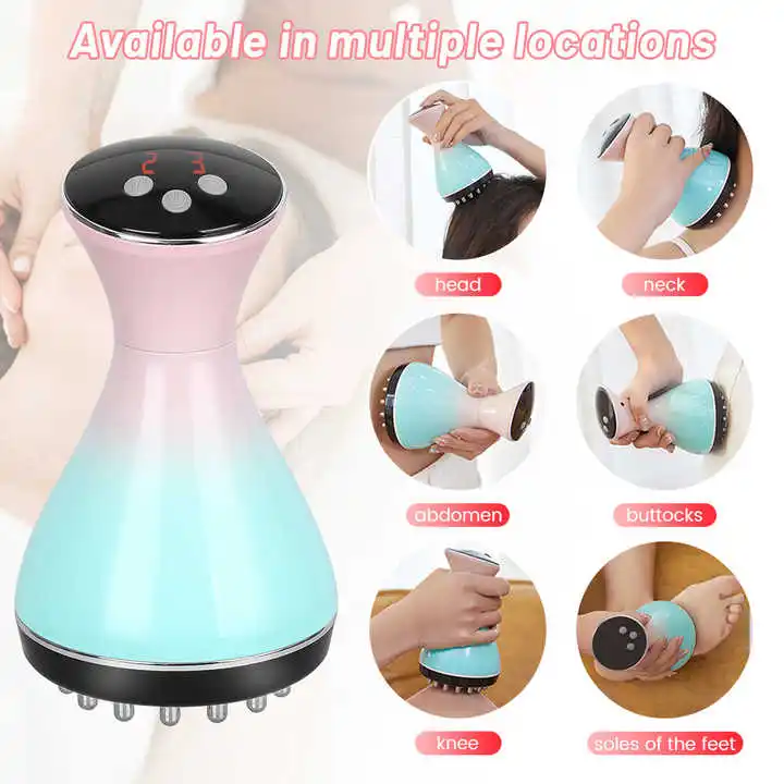 Electronic Meridian Brush Electric Scrapping Massager Tool , Microcurrent pulse beauty instrument Fat Burner Slimming