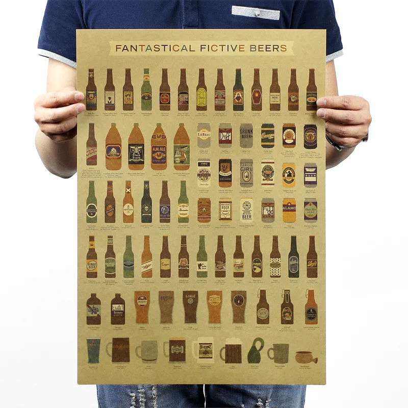 custom manufacturer high quality retro bar astronaut 100 beer posters  full size