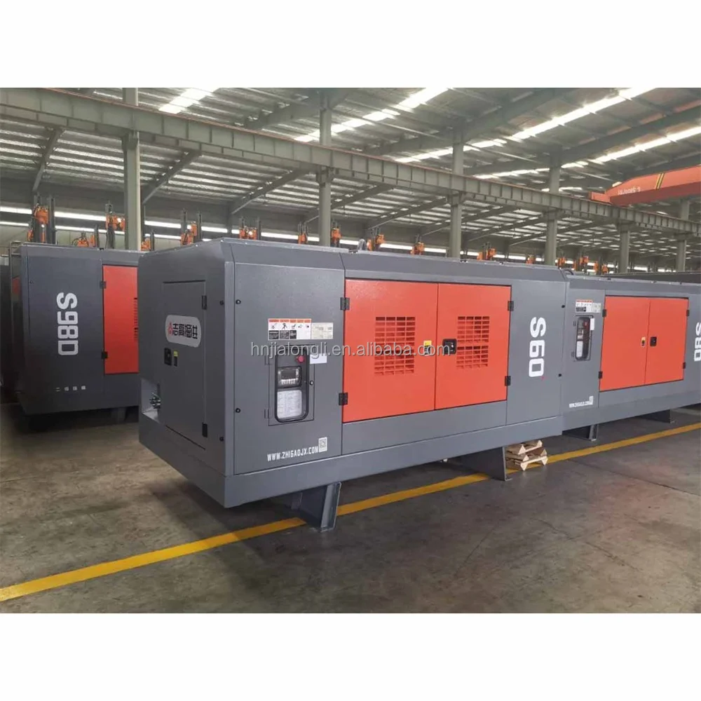 High pressure industrial air compressor for water well drilling rig