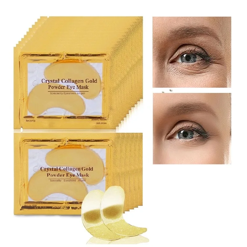 Under Eye Patches for Eyes Wrinkle Dark Circles Moisturizing 24k Gold Crystal Collagen Eye Mask Gel