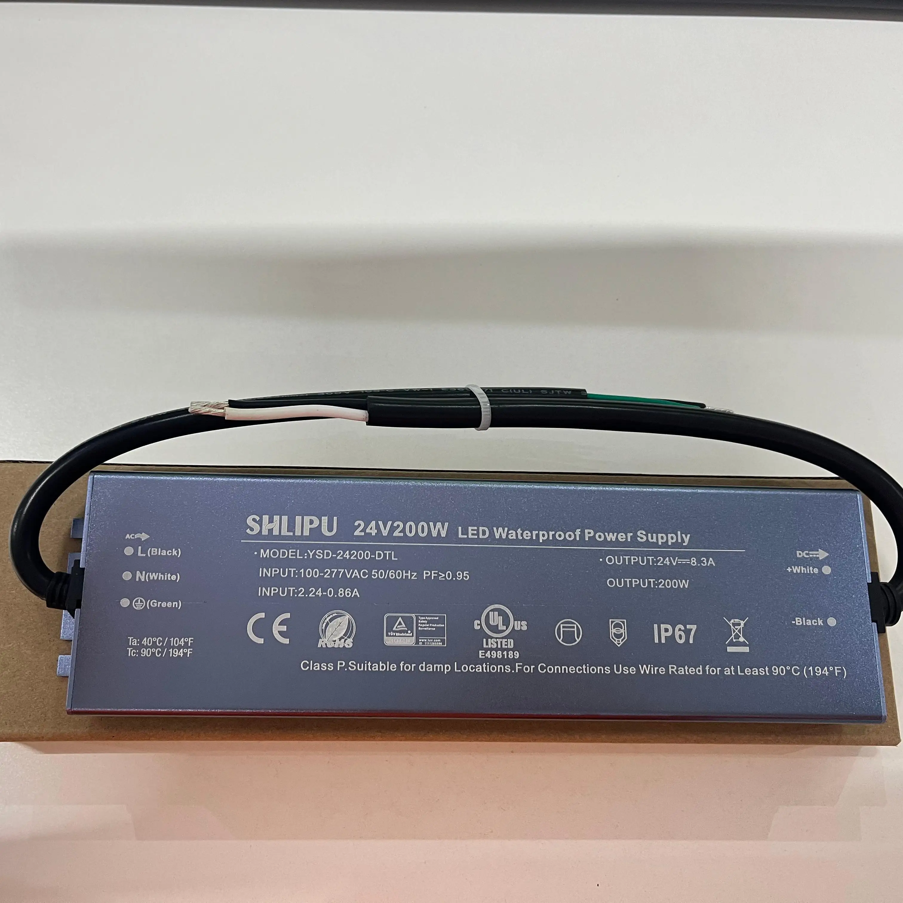 Factory Manufacture High Quality IP67 Waterproof LED Driver 110V-277V Ac To Dc Output 12v 24v 48v Waterproof Power Supply