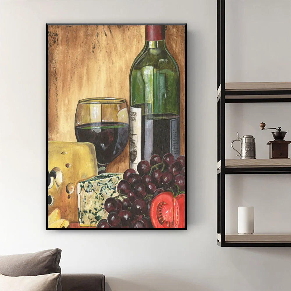 Hot sales hand painted famous wine bottle realistic still life oil painting