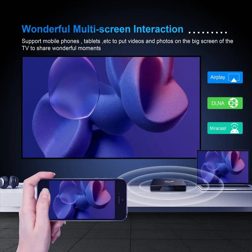 X98H ANDROID 12 ALLWINNER H618 Smart TV Box 4G 32G BT 6K UHD ACEMAX TV BOX media player youtube 4K KD WITH HD IN WIFI 6 1000M