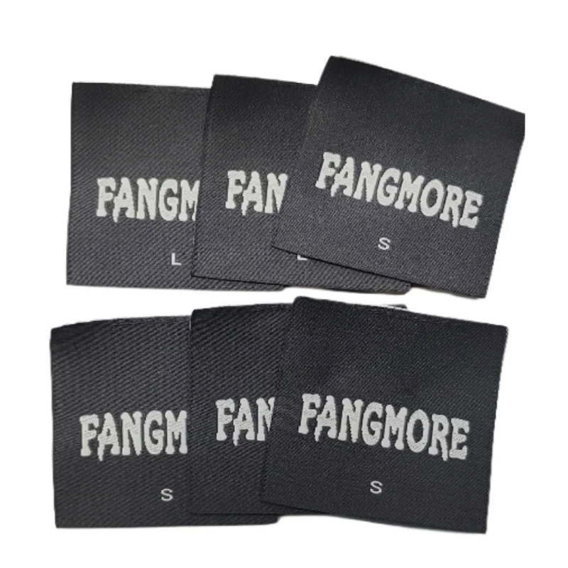Custom Fashion Logo Embossed Logo Clothing Woven Labels Free Samples Fabric Tag Clothing Labels Woven Label For Garment