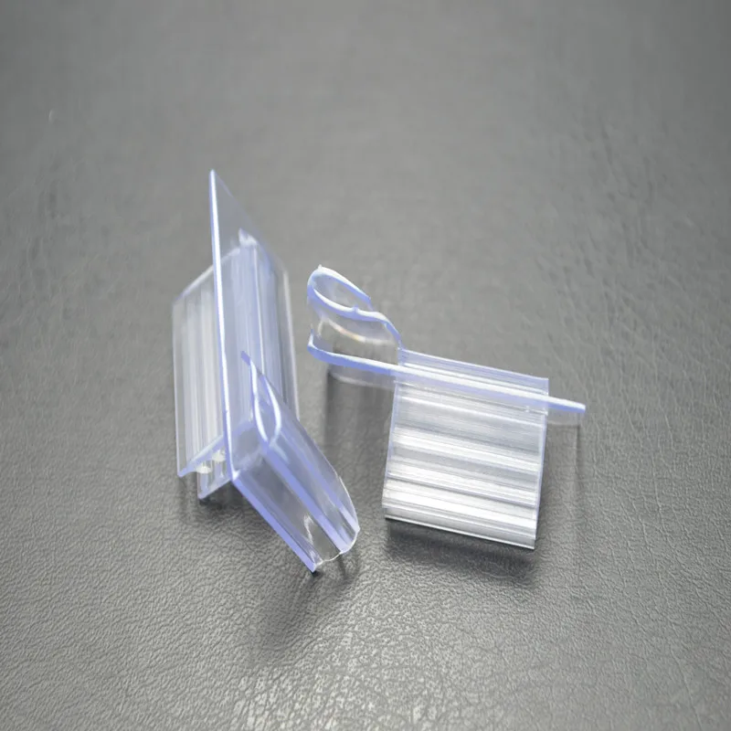 Clear plastic supermarket shelf magnetic label holder plastic strip for goods