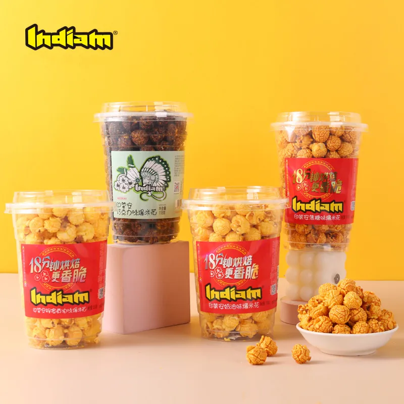 Chinese popular leading brand popcorn crispy and delicious snack non-fried healthy puffed food