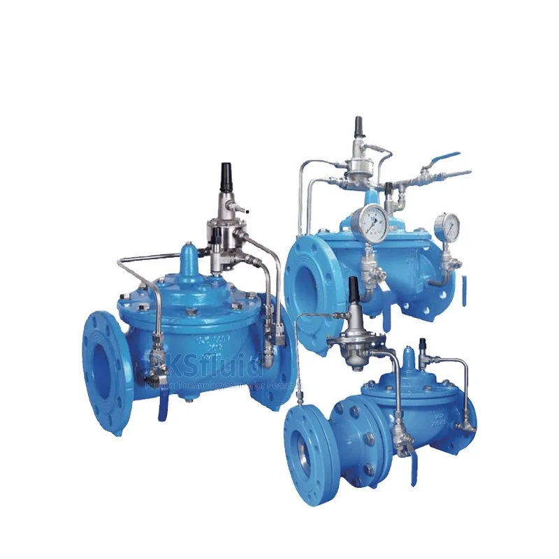 ANSI hydraulic pump control valve ductile iron double flange pressure reducing valve class150 for water