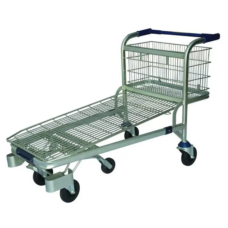 Metro Supermarket Style Big loading capacity Logistic Warehouse Wholesale Platform Shopping Trolley
