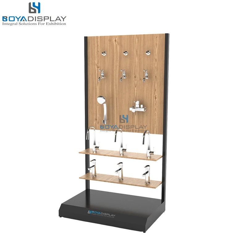 Customized  Displays New Design Arrive Unique Style Professional  Bathroom Kitchen Shower Tap Faucet Display Rack Stand