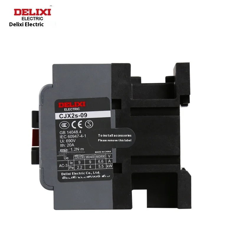 Delixi CJX2S-1210,1201 New AC Contactor 12A Main Circuit Rating Voltage 380V & 110V