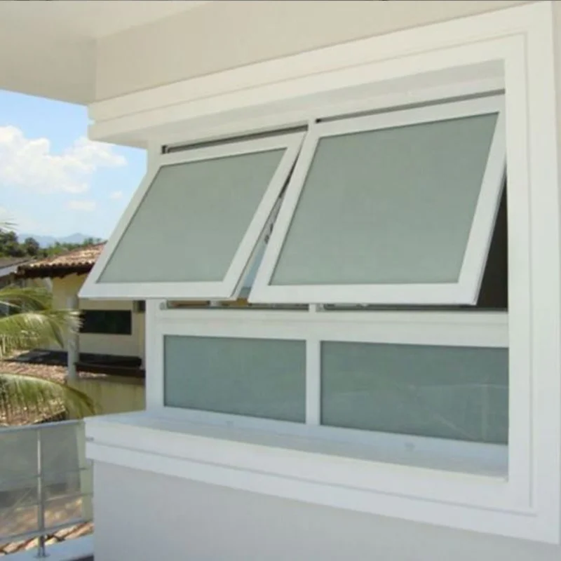 Extra Wide Top-Hung Windows Outswing Exterior Waterproof Metal Double Glazing Aluminum Awning Window For House