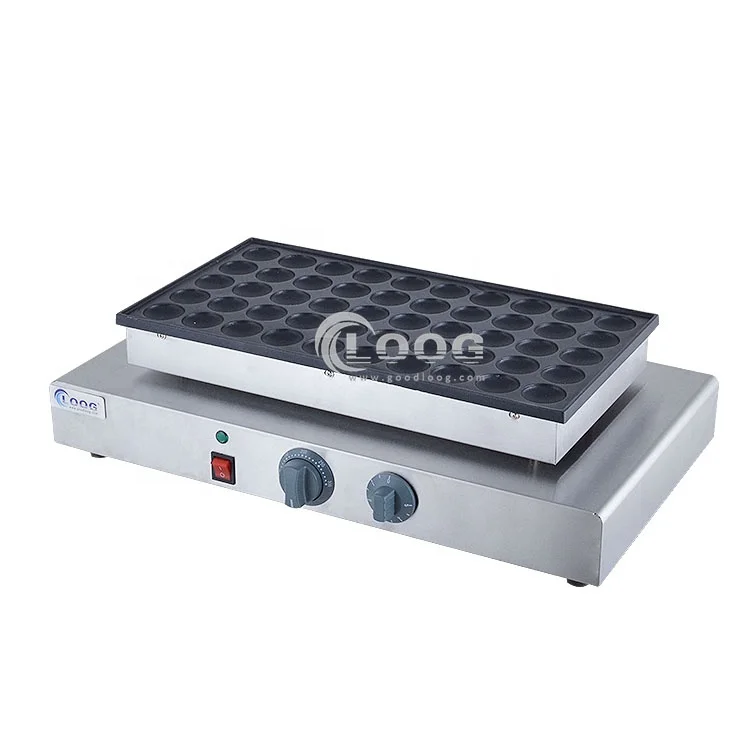 Commercial Stainless Steel Mini  Poffertjes Pan Mini Pancakes Machine 50holes Dutch Pancake Machine for Restaurants Use