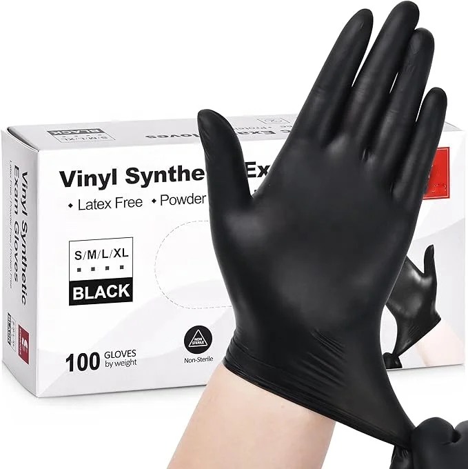 Disposable cleaning room beauty care tattoo salon nitrile vinyl synthetic gloves powder free kitchen nitrile vinyl blend gloves
