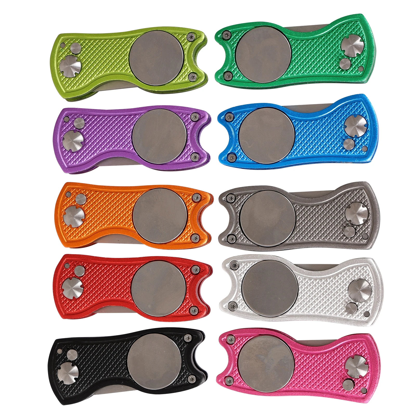 Hot Sale Stock Retractable Divot Repair Tool With Ball Marker Golf Divot Tool