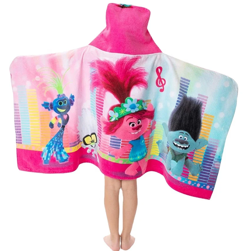 Wholesale Custom Poncho Children Hooded Towel For Beach Bath Pool Swim Cover