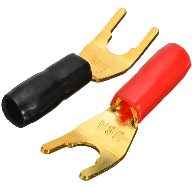 USA high quality gold - plated audio Y plug pure copper horn wiring banana head Y plug speaker terminals