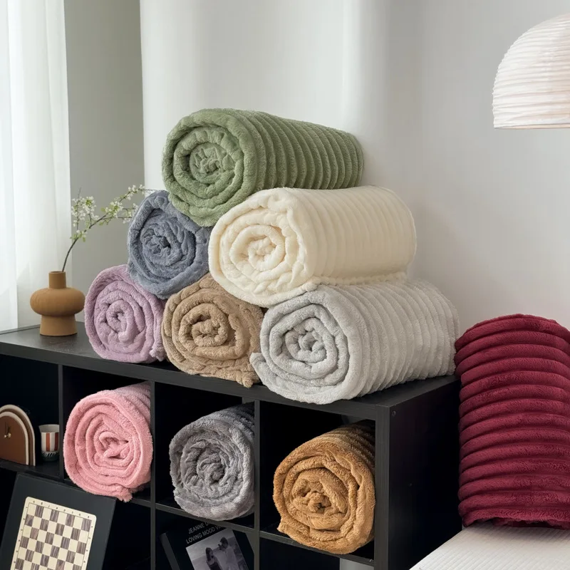 KEEP KAMP роскошное фланелевое одеяло комплект постельного белья современный толстый теплый настраиваемый искусственный мех кролика плед мягкий домашний текстиль зима