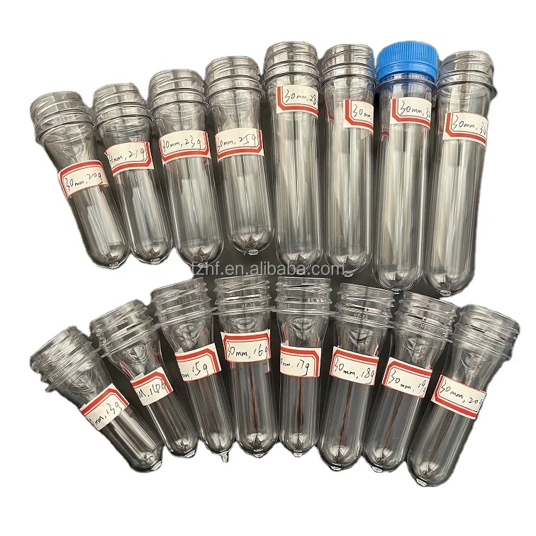 High Quality 28mm 30mm 38mm Plastic Pet Preforms for Blowing Beverage/Water Bottle Preforms