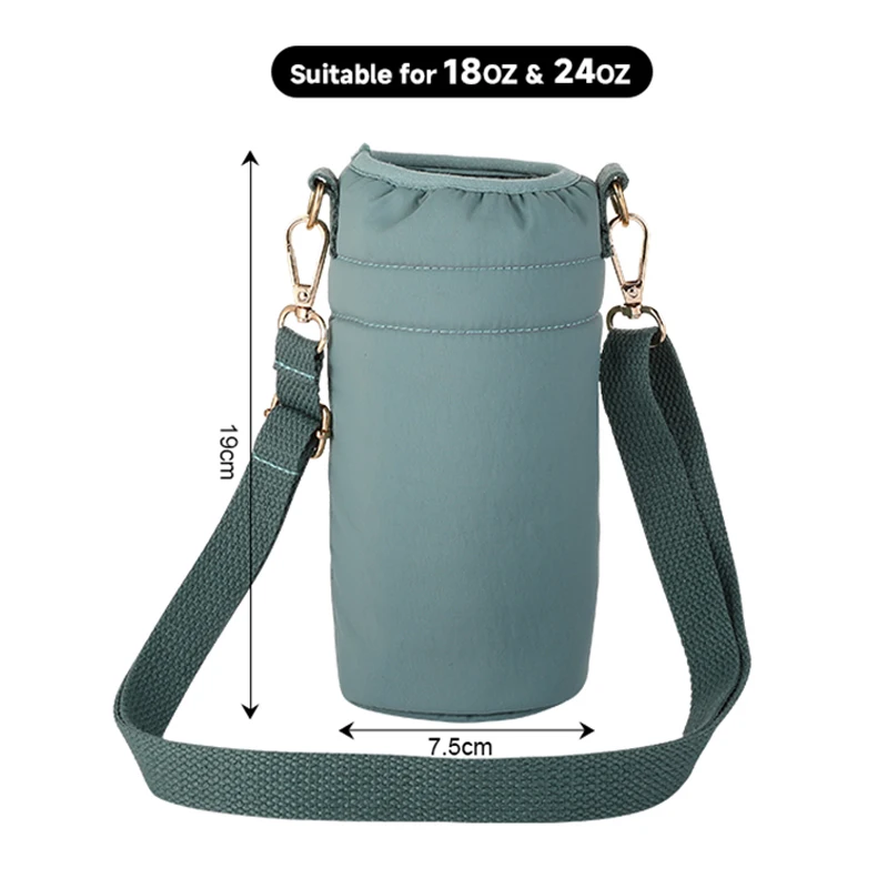 New Insulated Bottle Bag Vacuum Flask Thermo Bag Carrier  Carry Bag For Travel Picnic With Adjustable Shoulder Strap