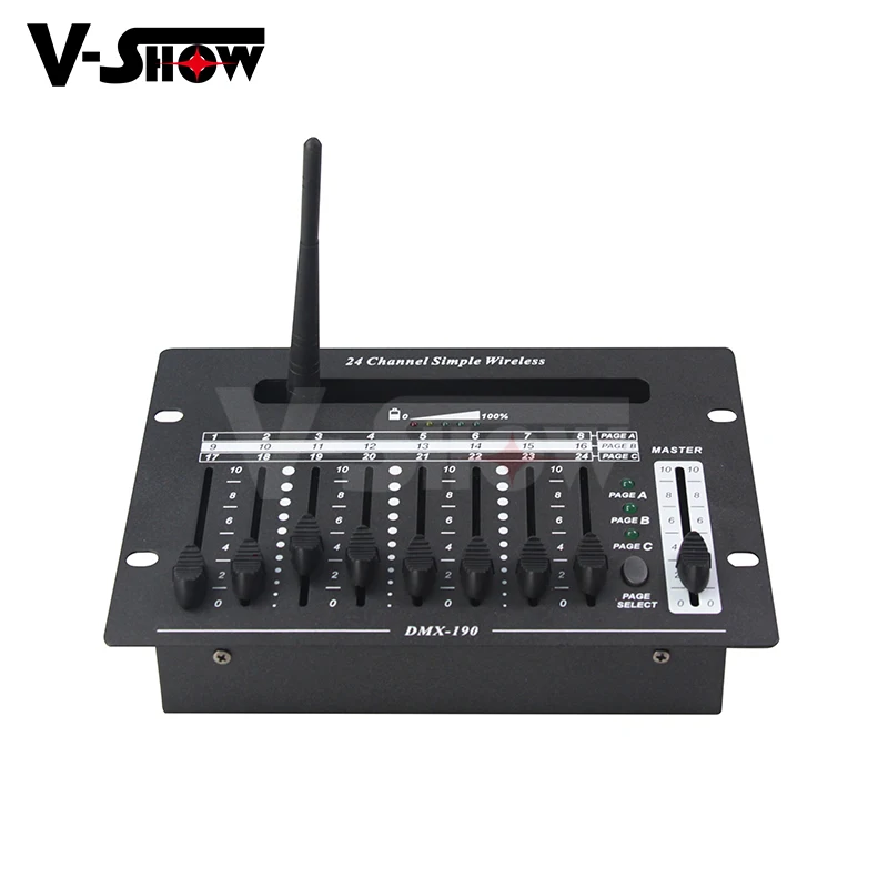 V-Show Light console of  Mini 24 Channel controllers Wireless DMX Controller Uplight Control For Stage Light