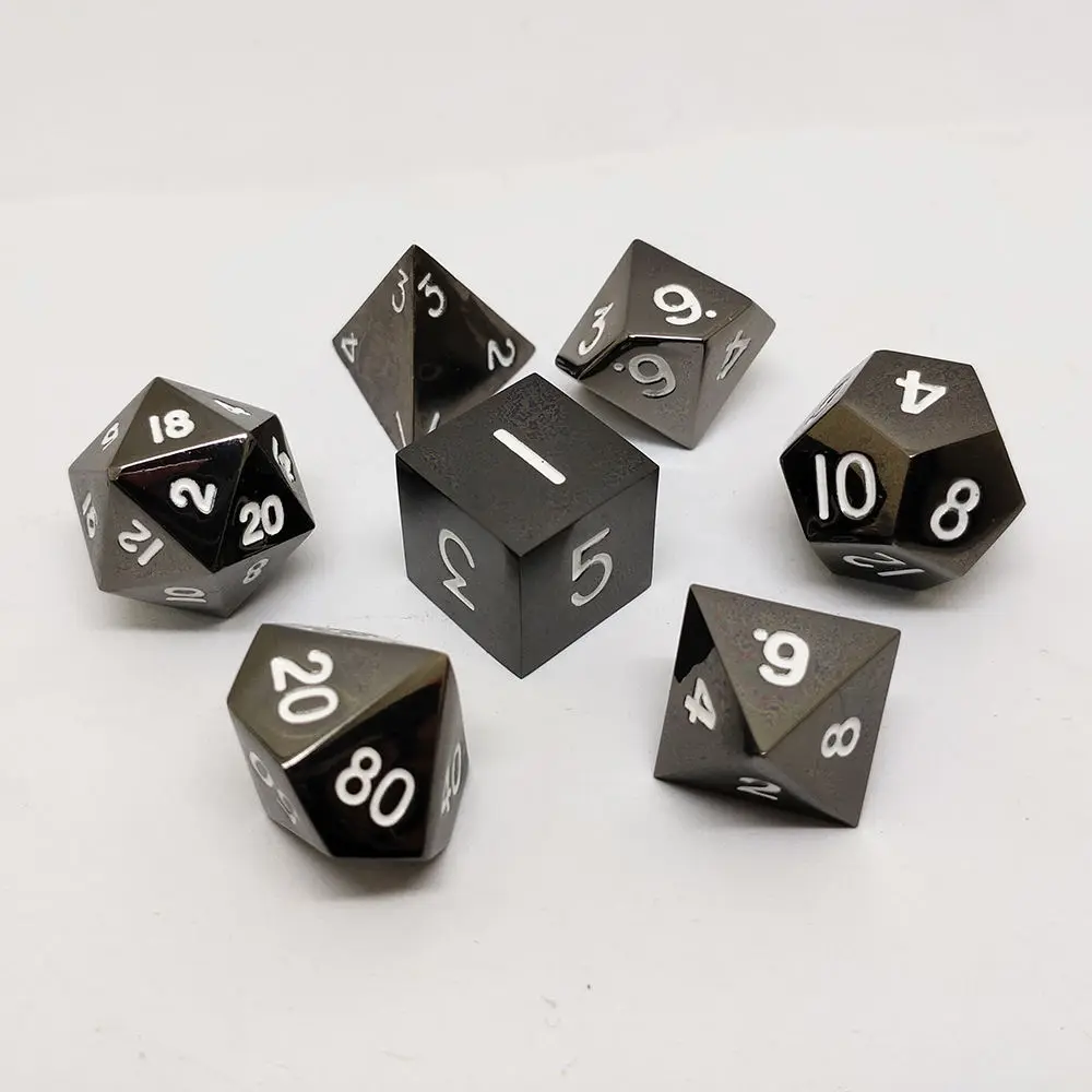 Custom Dicing 20mm D20 Bulk Stone & Resin Black Dice Game Wholesale Metal Gemstone Polyhedral Dnd Dice Set