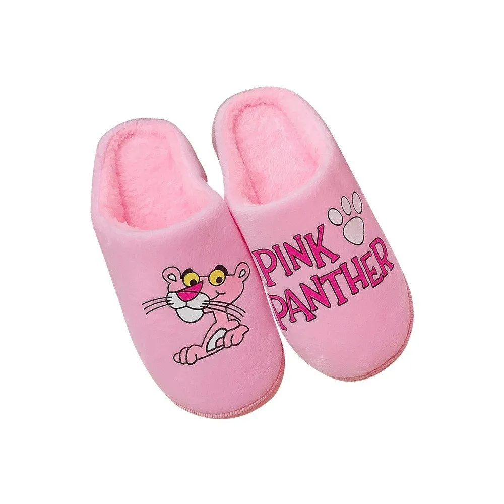 Factory pink panther soft plush kids slippers