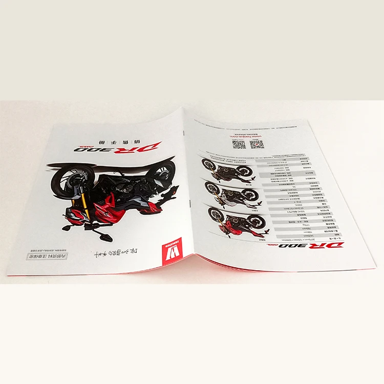 OEM Saddle stitched customized booklet catalog colour brochure printing