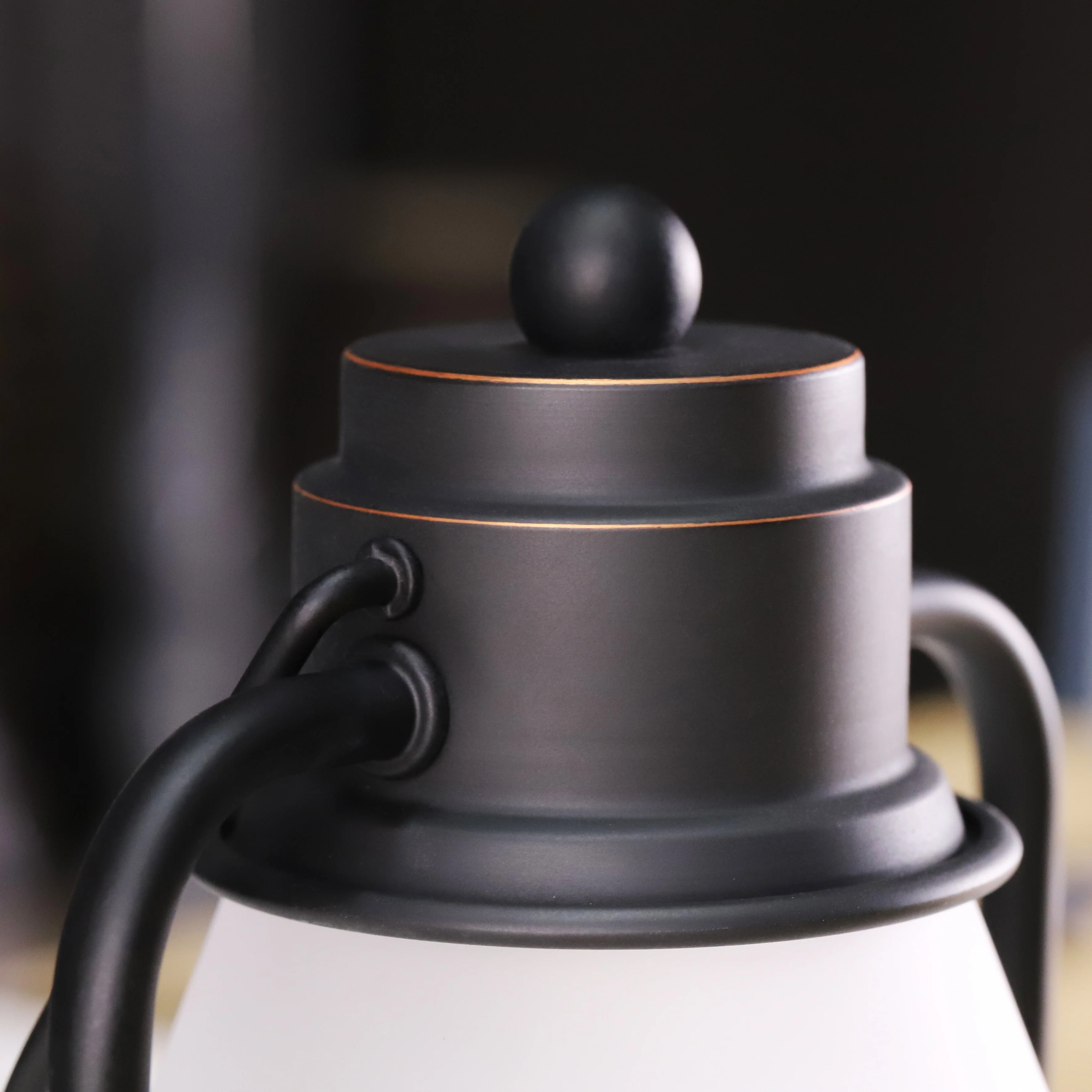 Wholesale 220V CE/KC/UL/PSE/BSMI  Mini Oil Rubbed Bronze Electric Incense burner Candle Warmer Table Lamp Top Down Wax Melter