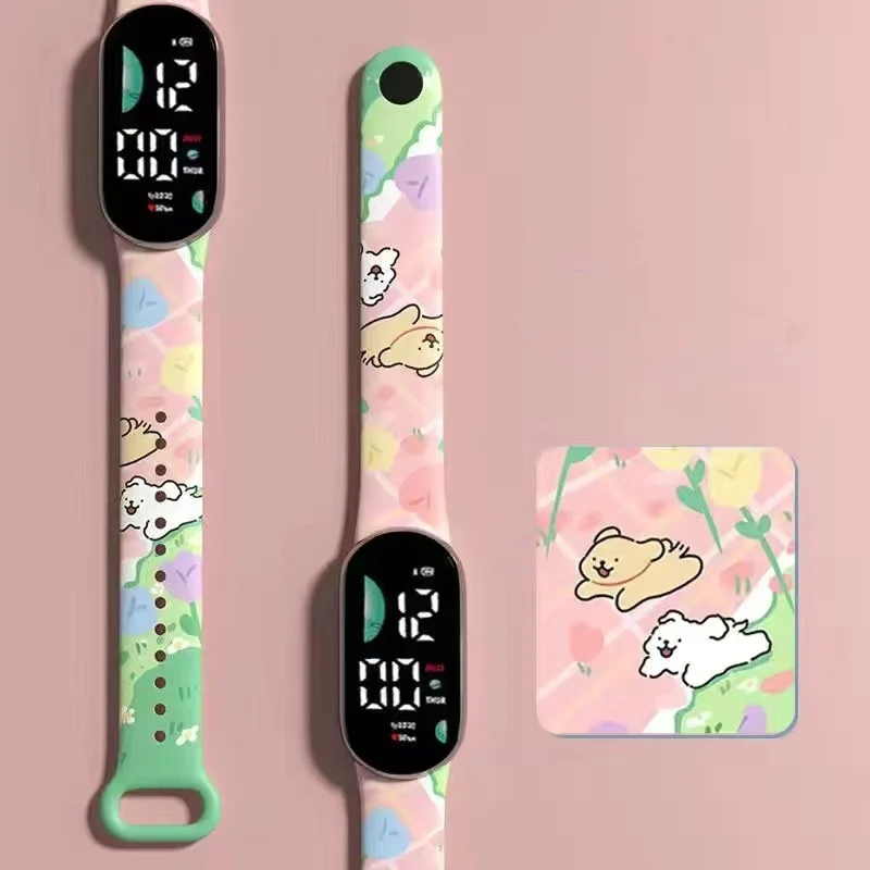 2024 New Arrival waterproof kids Digital watch for Boys Girls Cartoon watch Children lovely bracelet led electronic watch