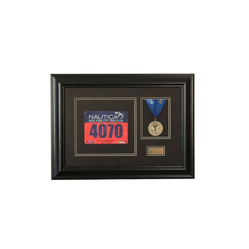 Hot Sale Black Wood Medal Shadow Box  Photo Frame War Medal Display Frames for Medals and Certificates