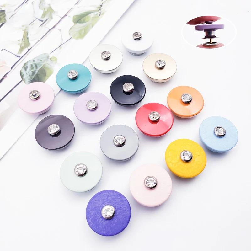 Women Removable Hoodies Pivot Button Side Crown Pin Bold Plastic Jeans Button