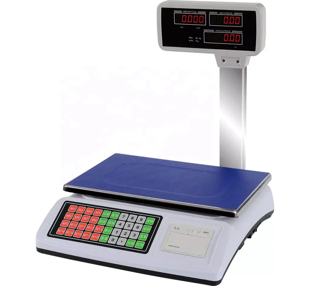 supermarket Special 30kg digital label printing scale Retail platform Print receipt Weighing scale