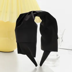 Wholesale simple solid color party hair band girl cute oversized hair band