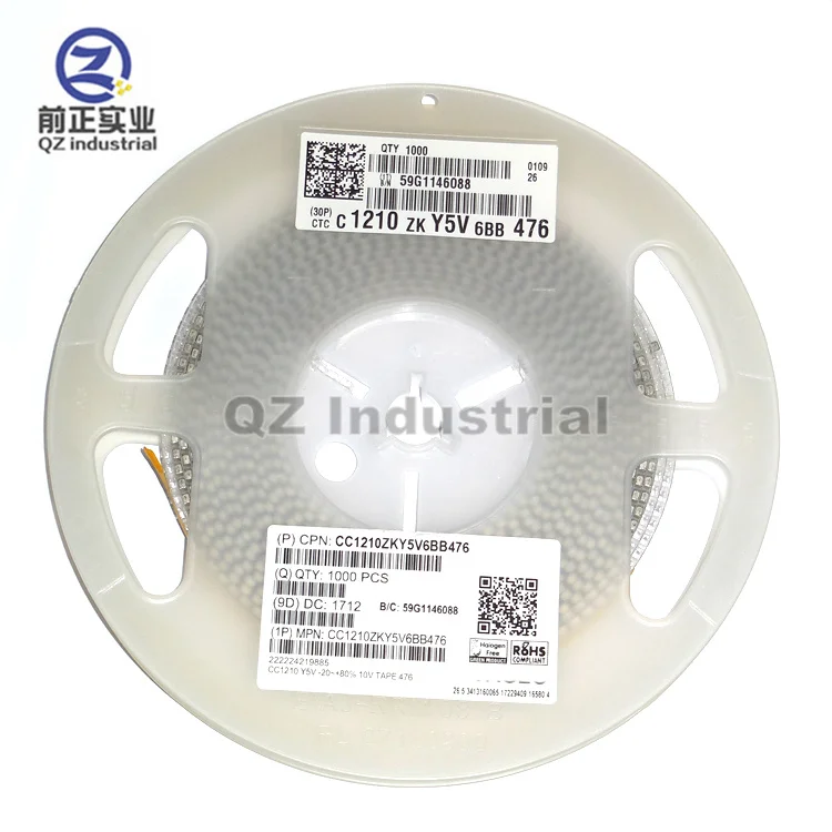 QZ новые оригинальные оптовые продажи конденсатор SMD 1210 Y5V 10V 47uF 476 Z(-20 ~ + 80%) CC1210ZKY5V6BB476